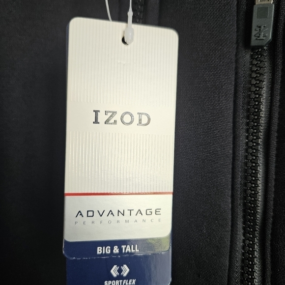 IZOD Men's Advantage Performance Full Zip Sweater Fleece Vest NWT Golf Outdoor - Picture 6 of 11